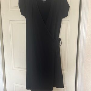 Black wrap dress